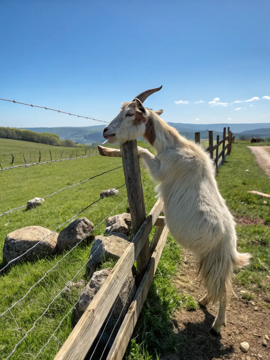 A sturdy goat fencing system installed on a Canadian farm, demonstrating its effectiveness in containing and protecting goats.